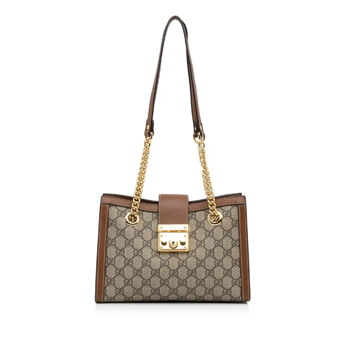 Gucci Small GG Supreme Padlock Tote