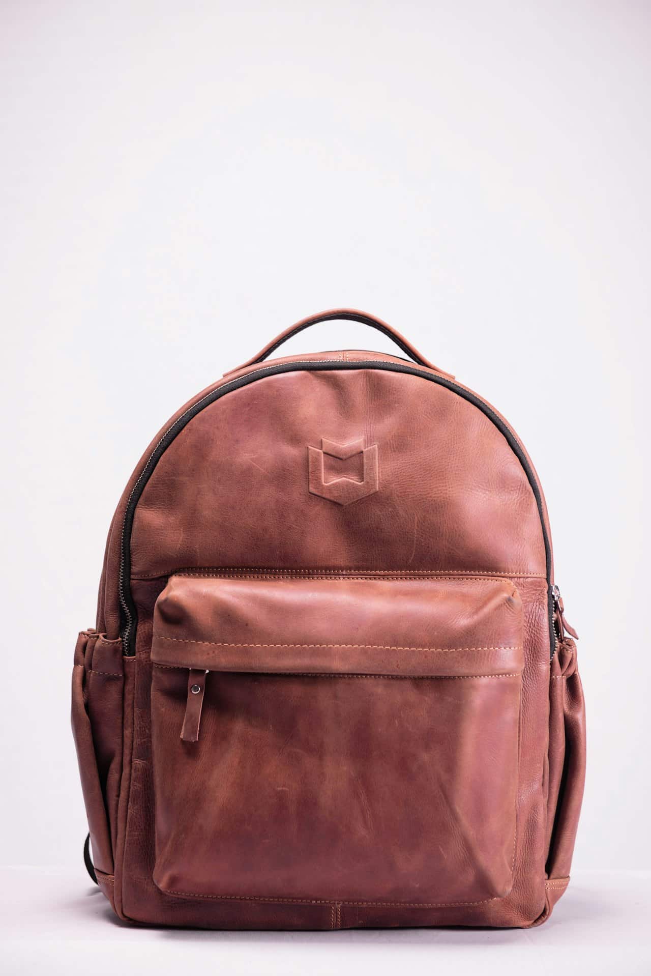Minimalist Leather Daily Backpack